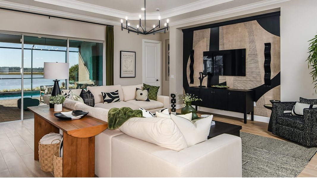 Representative furnished interior of a home built from the Pallazio by Taylor Morrison in Esplanade at McKinnon Groves, Winter Garden (Image 13).
