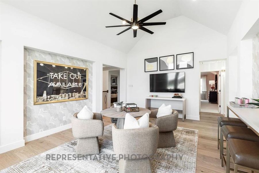 Furnished interior view inside a new home in Star Trail, Prosper (Image 12).