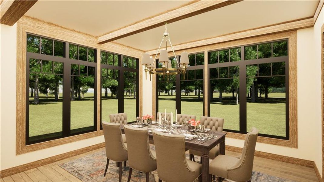 Furnished interior view inside a new home in , Blue Ridge (Image 5).