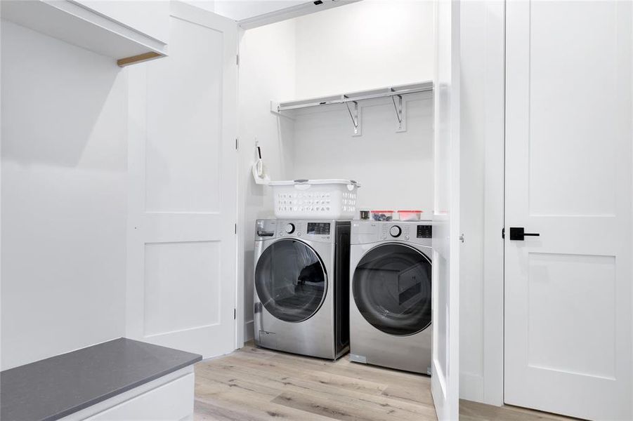 Featuring a dedicated laundry closet, offering convenience and functionality for your daily chores.