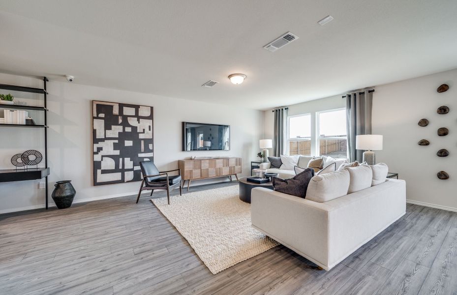 Furnished interior view inside a new home in Mobberly Farms, Pilot Point (Image 17). Furnished interior view inside a new home in Mobberly Farms, Pilot Point (Image 17).