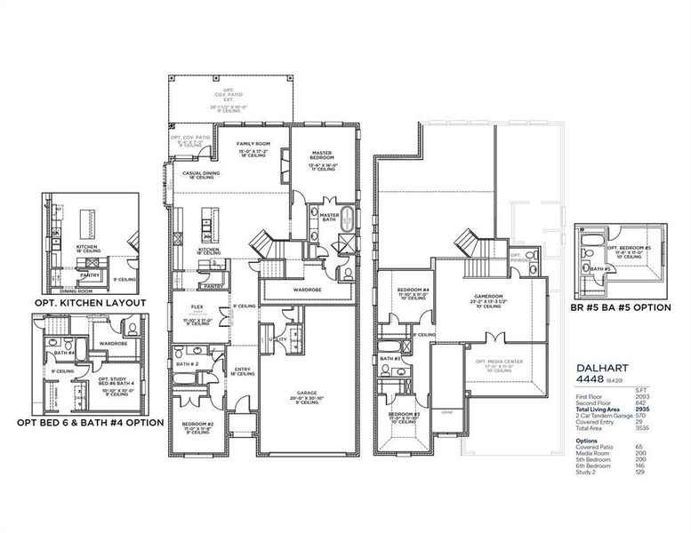 2D floor plan layout of this home in Tavolo Park, Fort Worth, TX (Image 5).