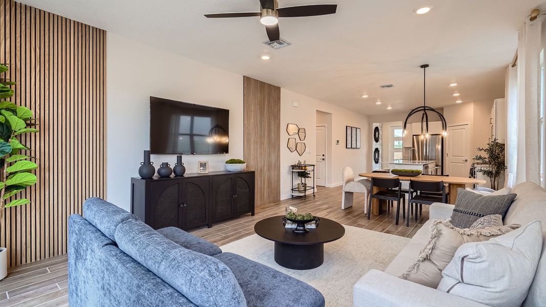 Representative furnished interior of a home built from the Grandcourt by D.R. Horton in Parker Pointe, Homestead (Image 6).