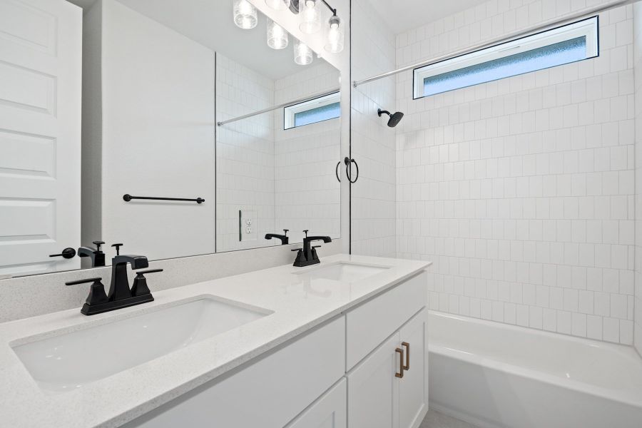 Furnished interior view inside a new home in Wolf Ranch, Georgetown (Image 19).