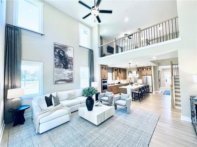 Furnished interior view inside a new home in Hopewell Reserve, Cumming (Image 37). Furnished interior view inside a new home in Hopewell Reserve, Cumming (Image 37).