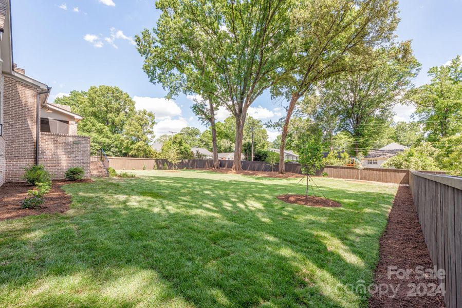 Amazing flat back yard, perfect for a pool, sport court or just enjoying.