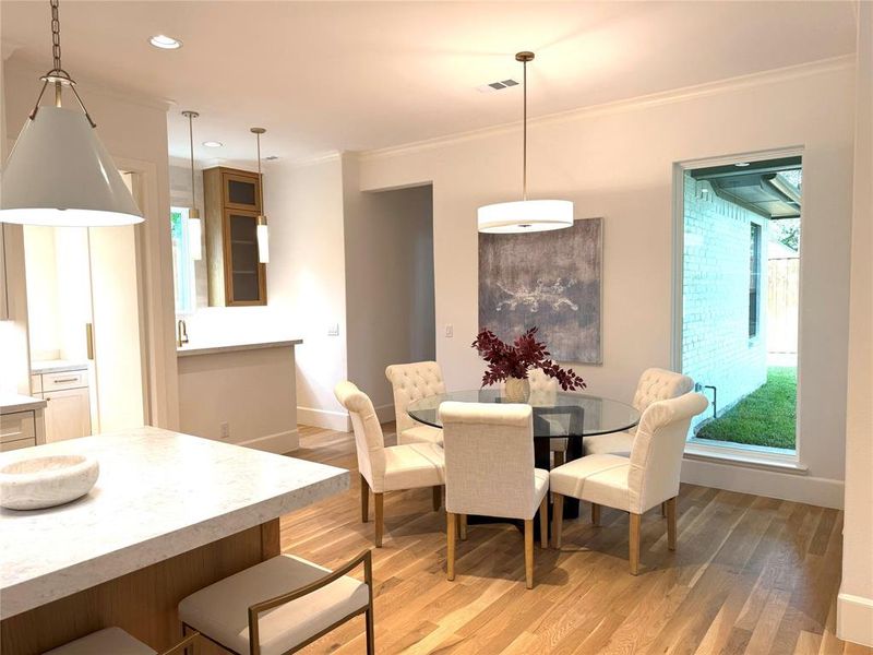 Kitchen open to the Breakfast Area