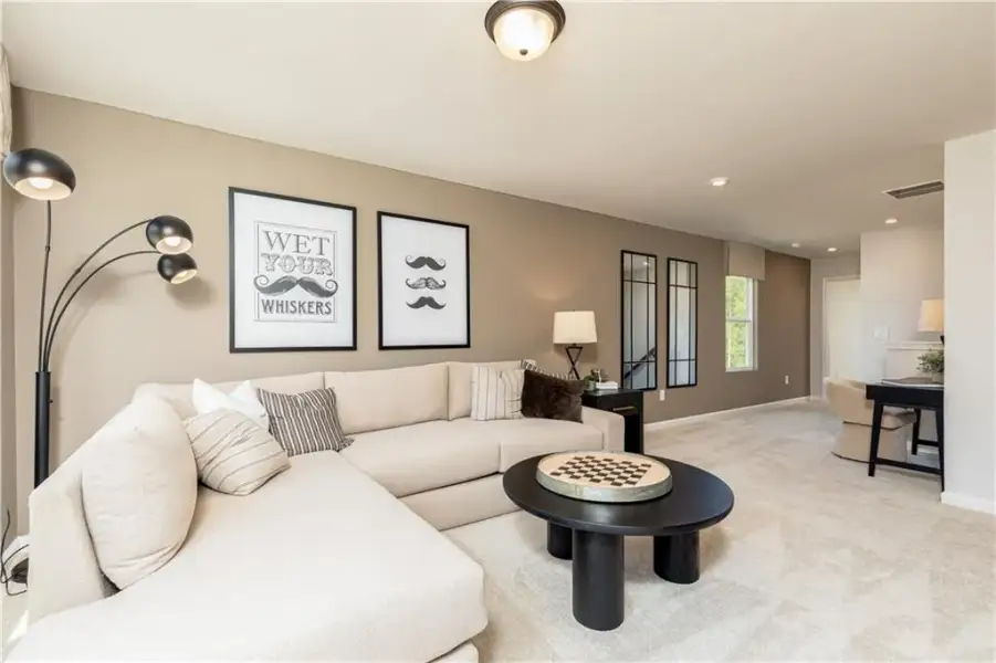 Furnished interior view inside a new home in Croftside Single Family Homes, Powder Springs (Image 36). Furnished interior view inside a new home in Croftside Single Family Homes, Powder Springs (Image 36).