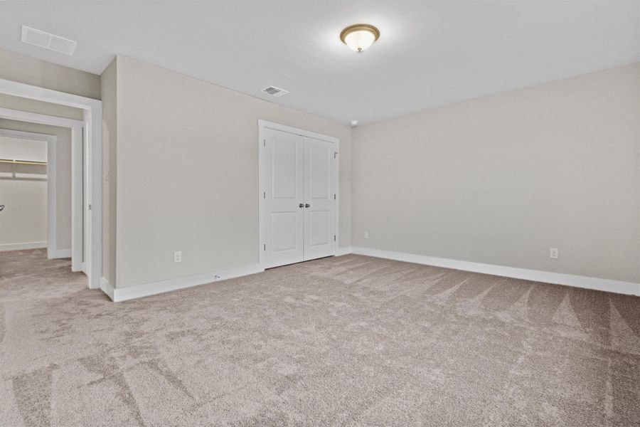 Interior space with carpet flooring