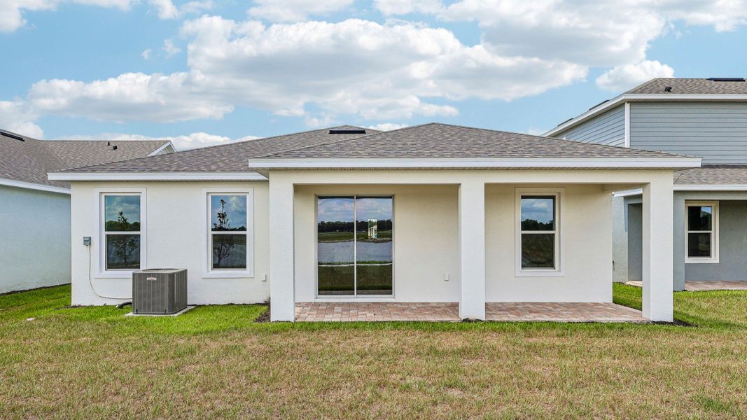 Buttonwood Floor Plan Rear Exterior Covered Paver Lanai