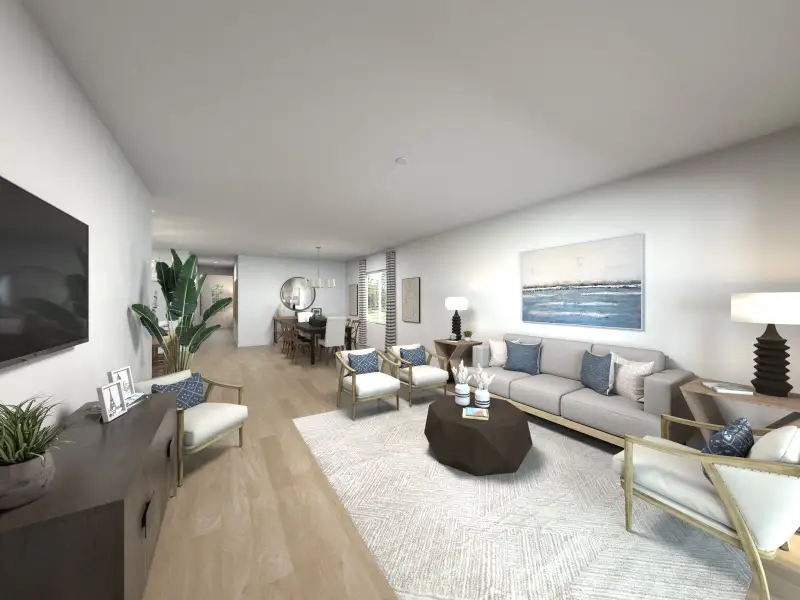 Furnished interior view inside a new home in Colbert Landings - Reserve Series, Palm Coast (Image 5). Furnished interior view inside a new home in Colbert Landings - Reserve Series, Palm Coast (Image 5).