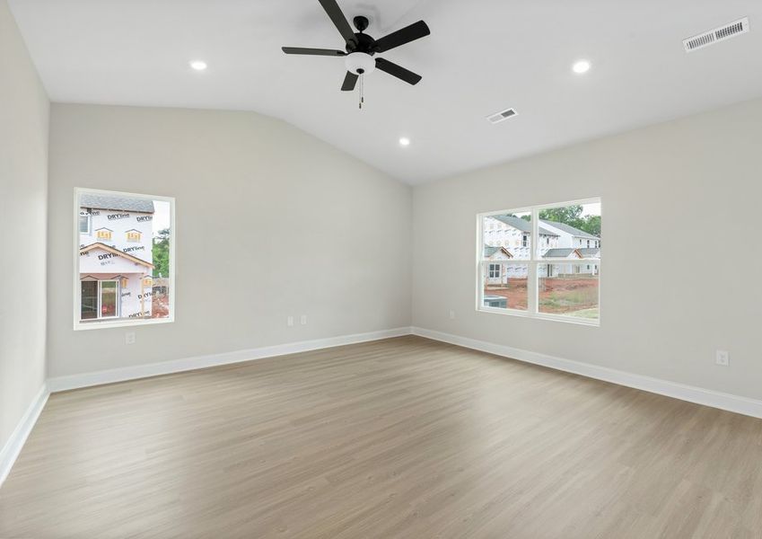 The living room is open and airy The living room is open and airy