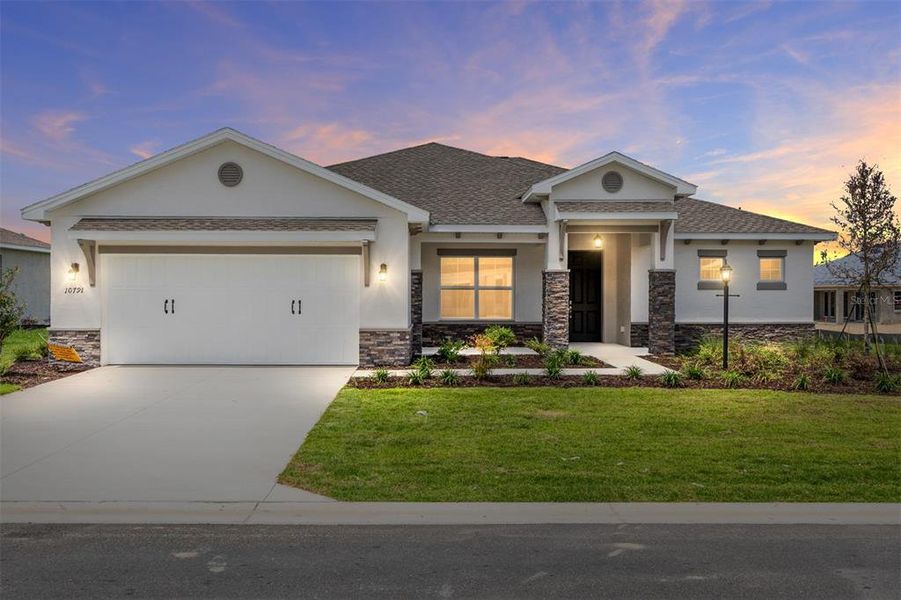 Front exterior of a new home in , Ocala, FL, highlighting curb appeal (Image 20). Front exterior of a new home in , Ocala, FL, highlighting curb appeal (Image 20).
