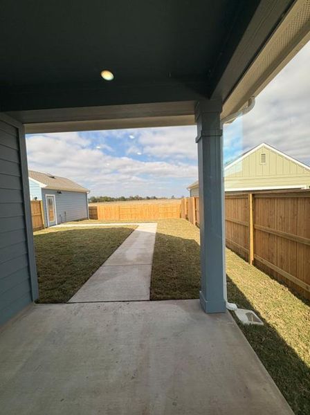 Rear Covered Patio & Private Backyard