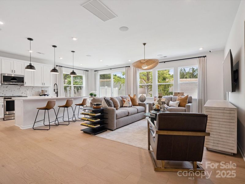 Connected Living Spaces Across First Floor Connected Living Spaces Across First Floor