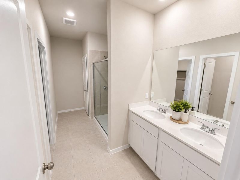 Primary Bath with dual vanities