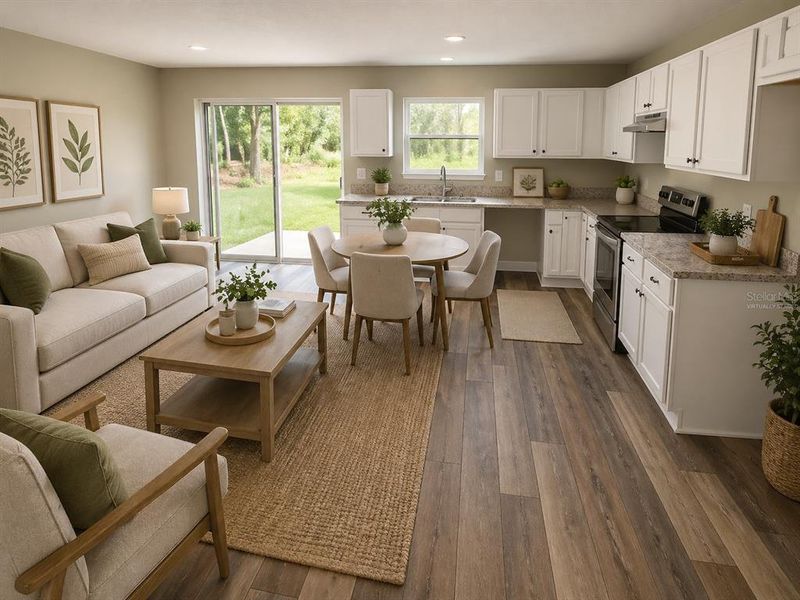 Furnished interior view inside a new home in , Dunnellon (Image 6).