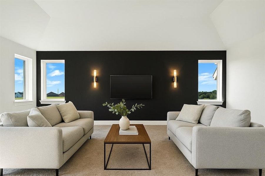 Virtually Staged Media Room