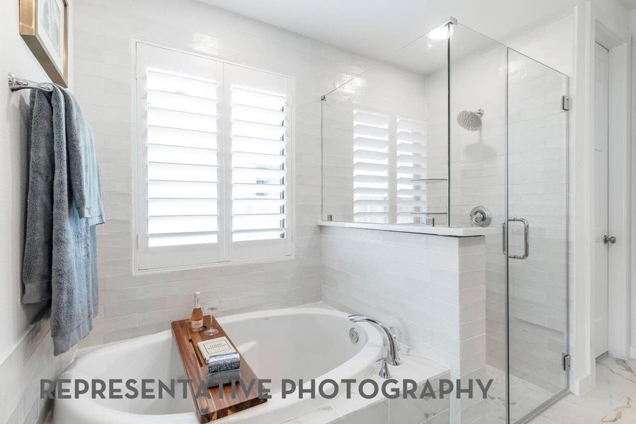 Furnished interior view inside a new home in Pomona, Manvel (Image 34).
