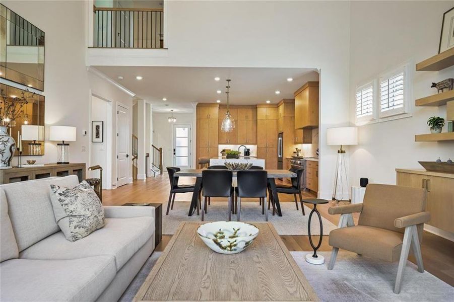 Furnished interior view inside a new home in Waterside Single Family, Peachtree Corners (Image 29). Furnished interior view inside a new home in Waterside Single Family, Peachtree Corners (Image 29).
