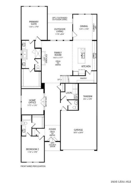 2D floor plan layout of this home in Haby Hill 50s, San Antonio, TX (Image 3).