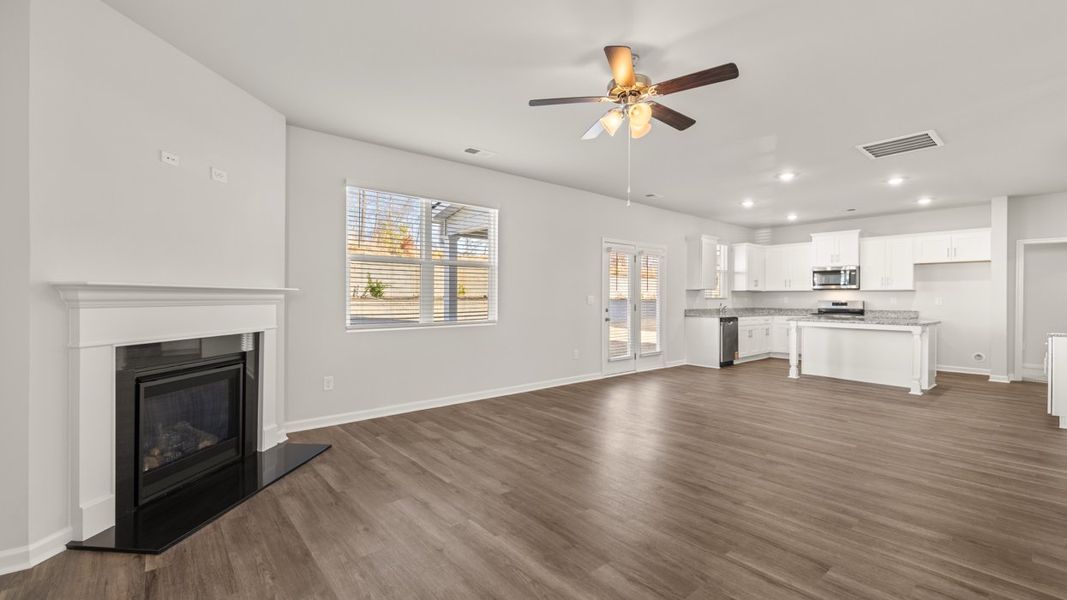 Representative unfurnished interior of a home built from the Mansfield by D.R. Horton in Southwind Village, Evans (Image 22).