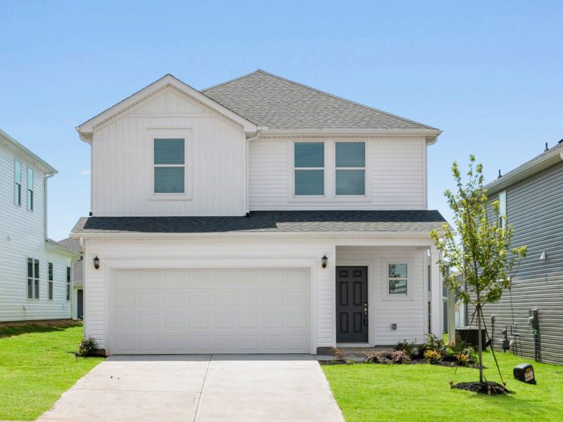 Representative exterior photo of a completed home built from the Paisley by Meritage Homes in Pleasant Brook, Piedmont, SC (Image 1).