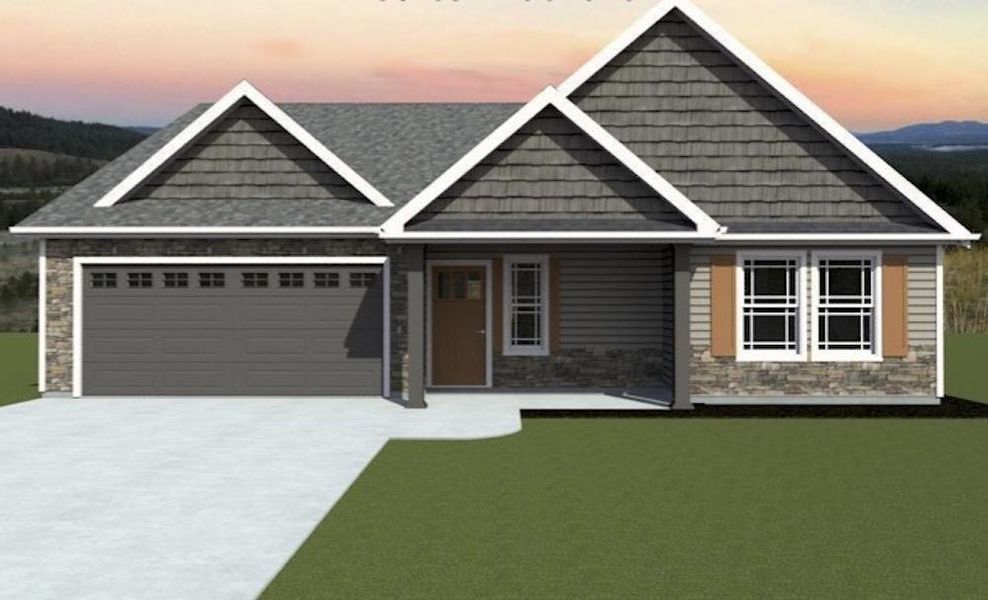 Front exterior of a new home in New Prospect Haven, Inman, SC, highlighting curb appeal (Image 1). Front exterior of a new home in New Prospect Haven, Inman, SC, highlighting curb appeal (Image 1).
