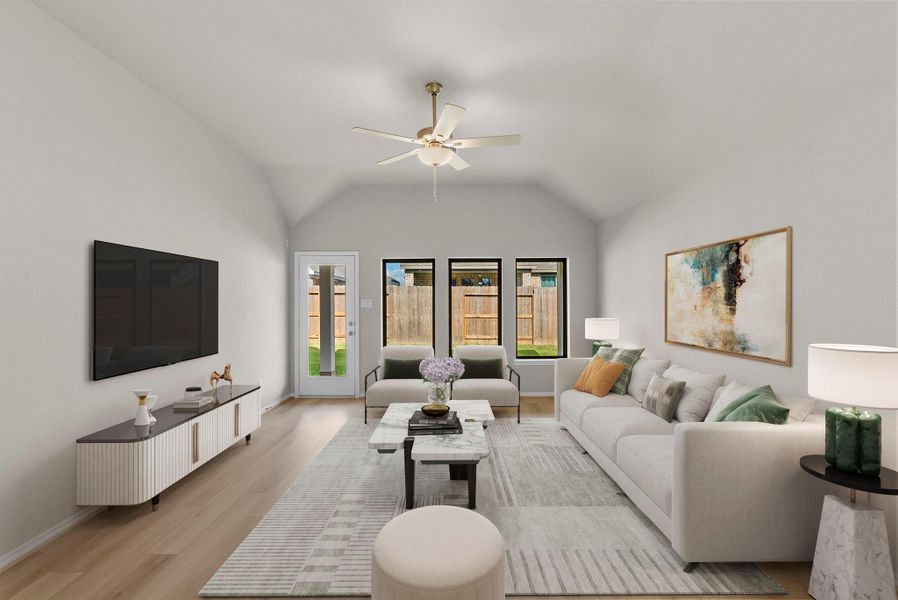 Furnished interior view inside a new home in Grand Central Park, Conroe (Image 10).