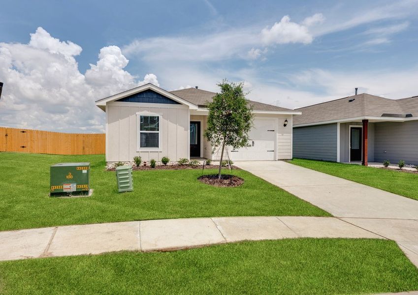 The Ash has an attached one-car garage. The Ash has an attached one-car garage.