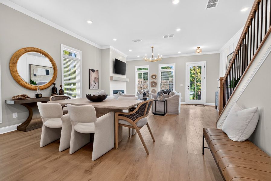 Representative furnished interior of a home built from the The Benton IV by The Providence Group in Ward's Crossing Townhomes, Johns Creek (Image 16).