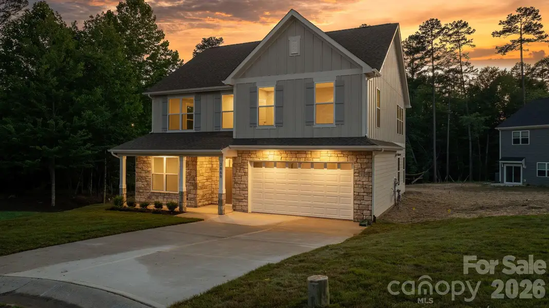 Front exterior of a new home in , Hickory, NC, highlighting curb appeal (Image 1). Front exterior of a new home in , Hickory, NC, highlighting curb appeal (Image 1).