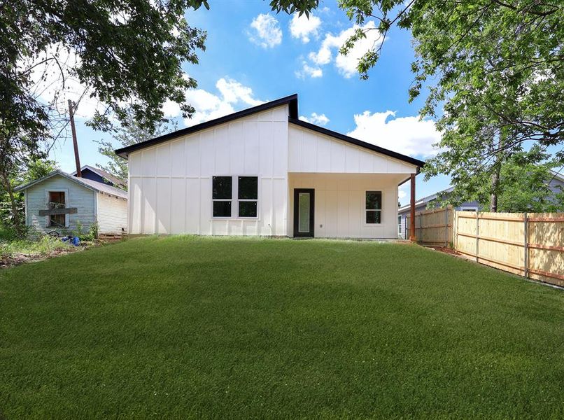 Exterior details and patio area of a home in , Fort Worth (Image 2). Exterior details and patio area of a home in , Fort Worth (Image 2).
