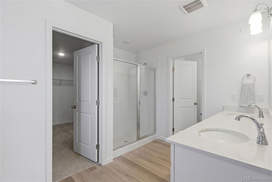 Furnished interior view inside a new home in Crossway at Second Creek, Commerce City (Image 34). Furnished interior view inside a new home in Crossway at Second Creek, Commerce City (Image 34).