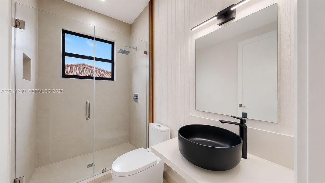 Furnished interior view inside a new home in , Miami Lakes (Image 59).