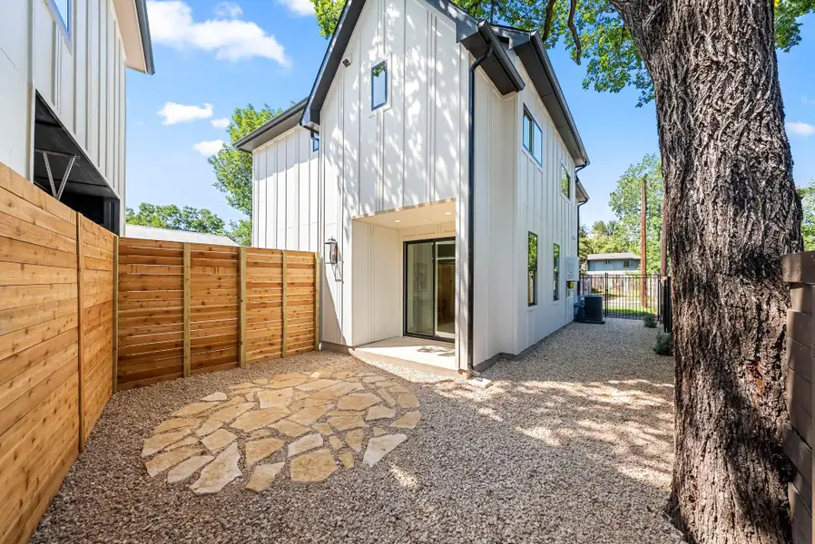 Exterior details and patio area of a home in , Austin (Image 27).