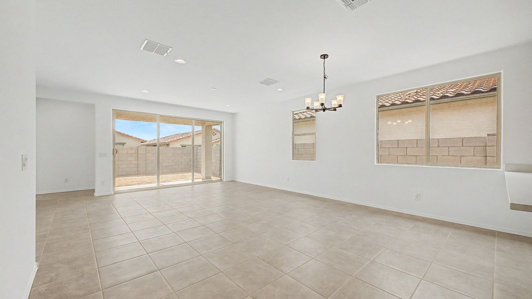 Larkspur Home Plan - Dining and Great Room Larkspur Home Plan - Dining and Great Room