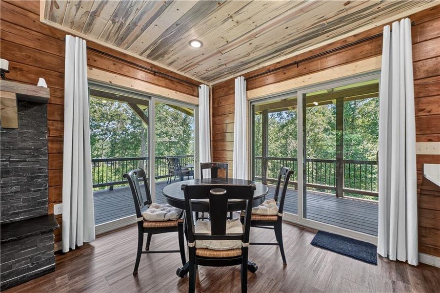 Exterior details and patio area of a home in , Ellijay (Image 27).
