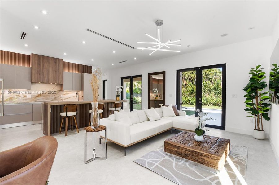 Furnished interior view inside a new home in , Coral Gables (Image 6).