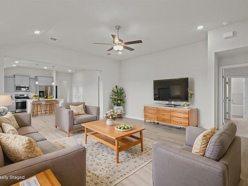 Representative furnished interior of a home built from the Lexington 2012 S by Saratoga Homes in Butler Farms, Liberty Hill (Image 10).
