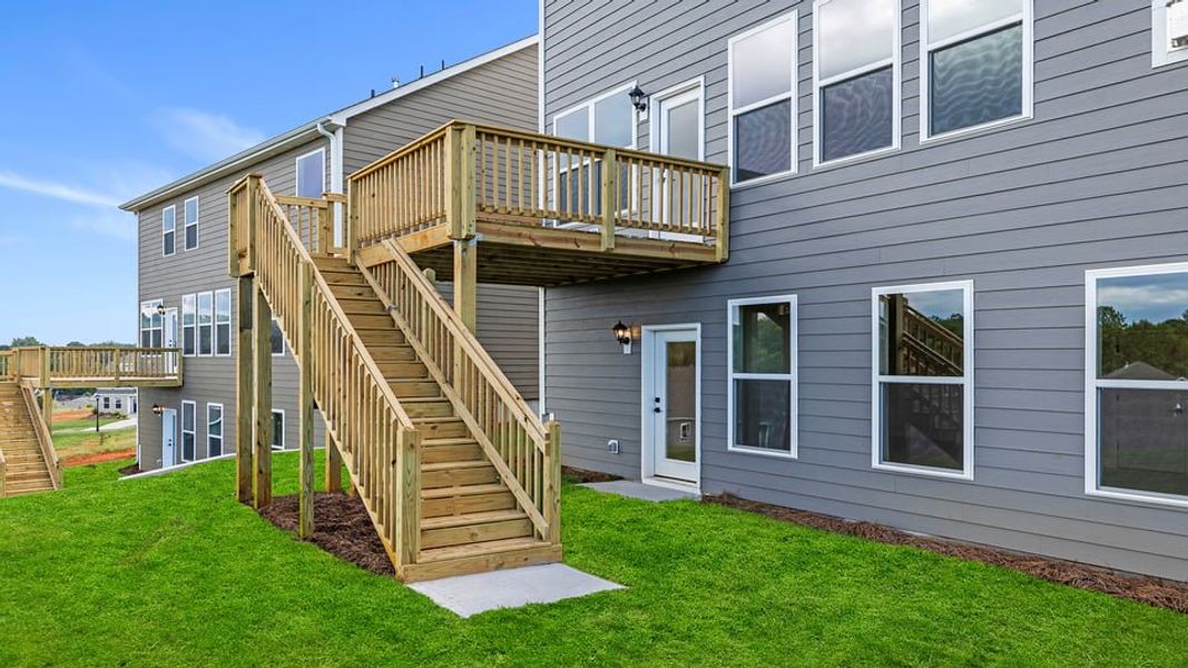 Exterior details and patio area of a home in Whitehawk Meadows, Travelers Rest (Image 21).