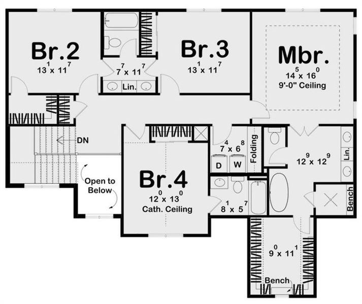 2D floor plan layout of this home in , Marietta, GA (Image 6).