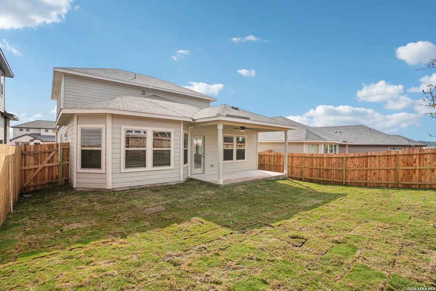 Exterior details and patio area of a home in Lark Canyon, New Braunfels (Image 28).