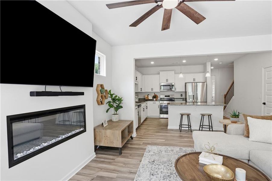 Furnished interior view inside a new home in , Cartersville (Image 17).