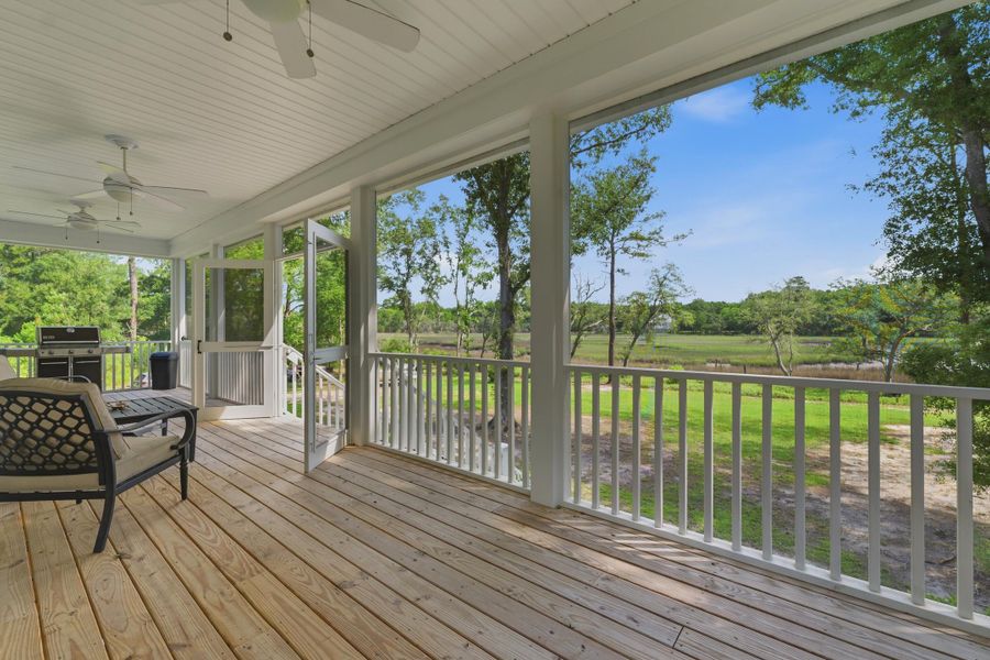 Exterior details and patio area of a home in , Johns Island (Image 4). Exterior details and patio area of a home in , Johns Island (Image 4).