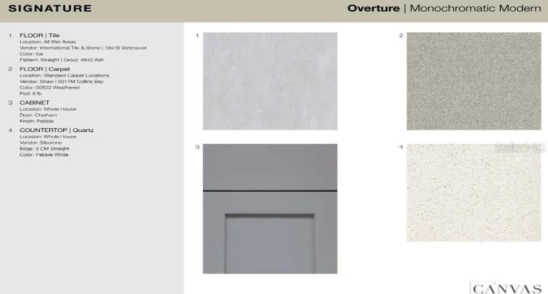 Sample of building materials used in homes in Cove at Coasterra, Palmetto (Image 14).