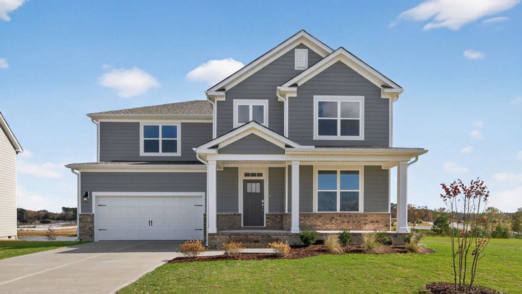 Representative exterior photo of a completed home built from the Jordan by D.R. Horton in Kalas Falls, Wake Forest, NC (Image 27). Representative exterior photo of a completed home built from the Jordan by D.R. Horton in Kalas Falls, Wake Forest, NC (Image 27).
