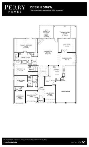 Floor Plan for 3002W