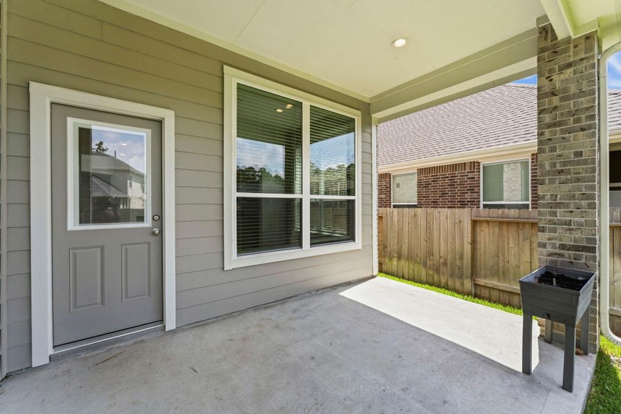 Covered patio is great for year round enjoyment