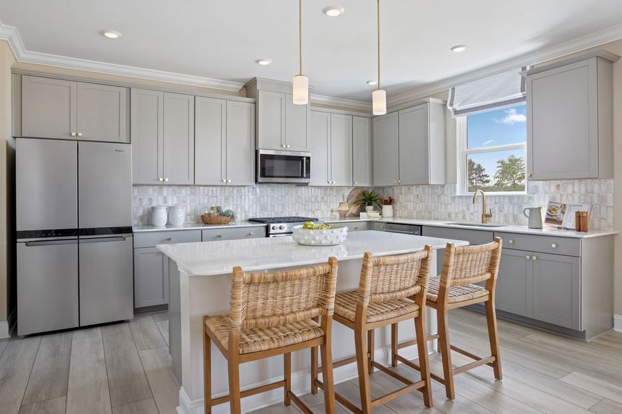 Representative furnished interior of a home built from the Plan 2539 by KB Home in Utley Farms, New Hill (Image 4).